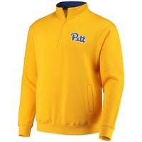 Men's Colosseum Gold Pitt Panthers Tortugas Logo Quarter-Zip Jacket