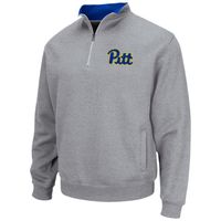 Men's Colosseum Heathered Gray Pitt Panthers Tortugas Team Logo Quarter-Zip Jacket