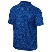 Men's Colosseum Royal Pitt Panthers Sublimated Golf Polo