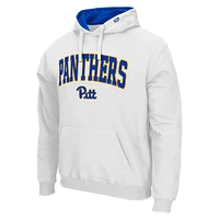 Sweat à capuche Colosseum White Pitt Panthers Arch & Logo 3.0 pour hommes