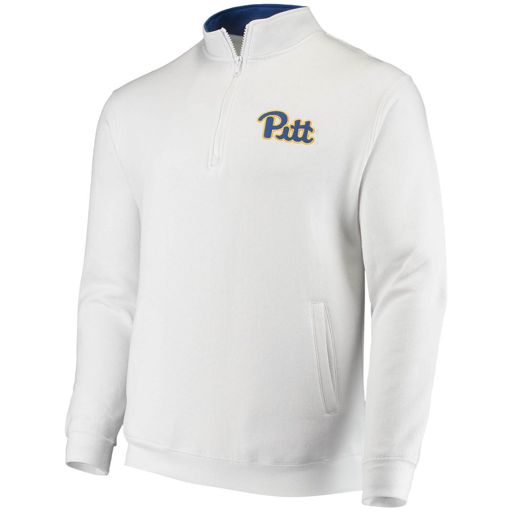 Men's Colosseum White Pitt Panthers Tortugas Logo Quarter-Zip Jacket