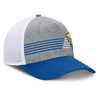 Men's Fanatics Heather Gray/Royal Pitt Panthers Profile Trucker Adjustable Hat
