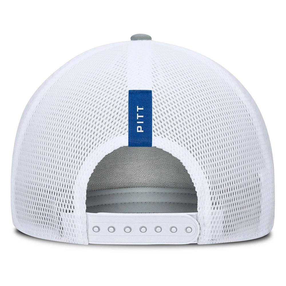 Men's Fanatics Heather Gray/Royal Pitt Panthers Profile Trucker Adjustable Hat