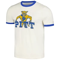 Men's Homefield  Cream Pitt Panthers Ringer T-Shirt