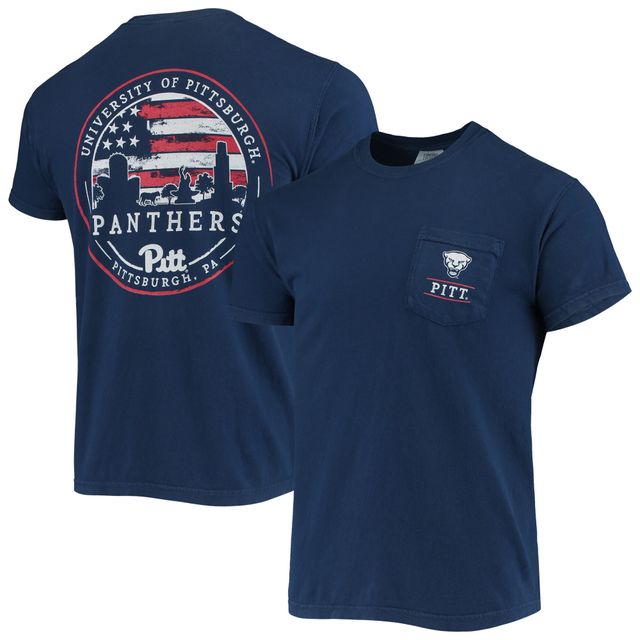 T-shirt Homme Bleu Marine Pitt Panthers Campus Americana