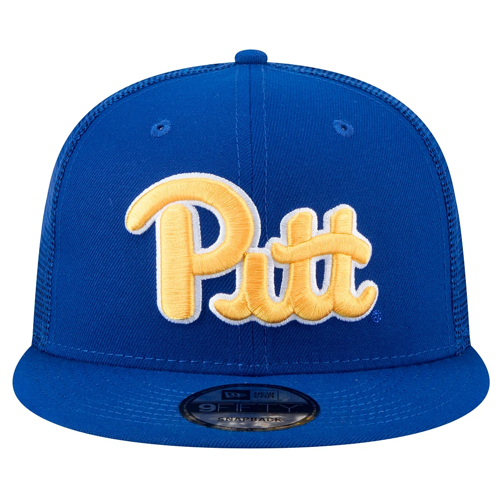 Men's New Era Royal Pitt Panthers 9FIFTY Trucker Snapback Hat