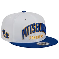 Men's New Era White/Royal Pitt Panthers Two-Tone Layer 9FIFTY Snapback Hat