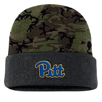 Bonnet en tricot à revers Nike Camo Pitt Panthers Military Appreciation pour homme