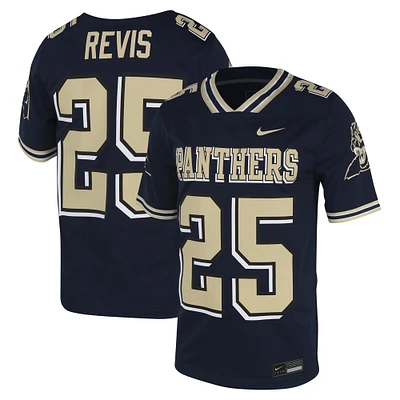 Maillot Nike Darrelle Revis pour hommes, réplique intouchable des Pitt Panthers, bleu marine