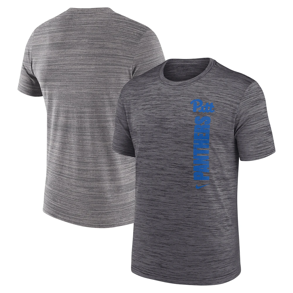 T-shirt Nike gris Pitt Panthers 2024 Sideline Velocity Legend Performance pour homme