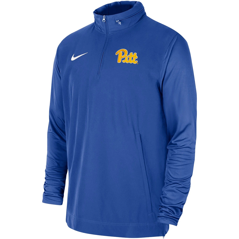 Veste à capuche demi-zip Nike Royal Pitt Panthers 2023 Coach pour homme