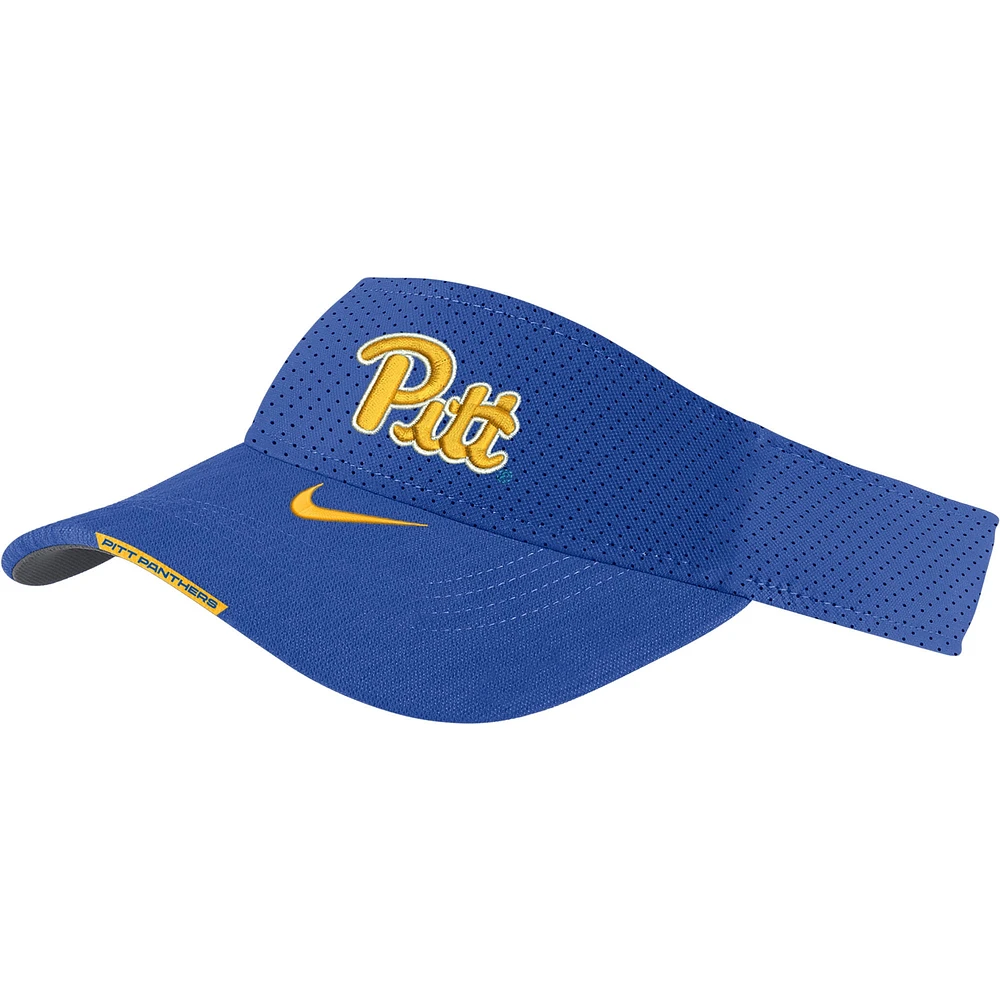 Visière réglable Nike Royal Pitt Panthers 2023 Sideline Performance pour homme