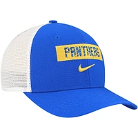 Men's Nike Royal Pitt Panthers 2024/25 Sideline Rise Trucker Adjustable Hat