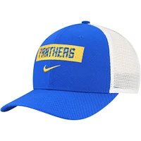 Men's Nike Royal Pitt Panthers 2024/25 Sideline Rise Trucker Adjustable Hat