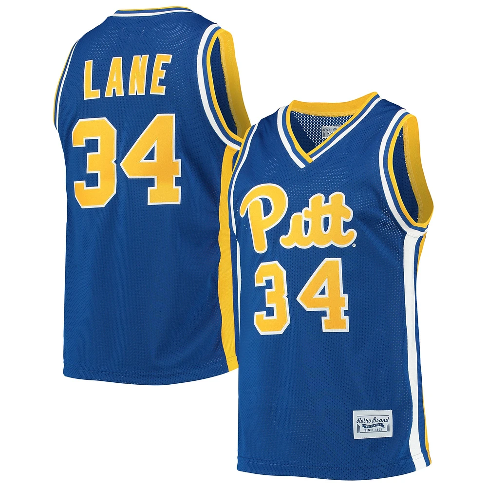 Maillot de basket-ball classique commémoratif pour hommes, marque rétro originale, Jerome Lane, Royal Pitt Panthers, anciens élèves