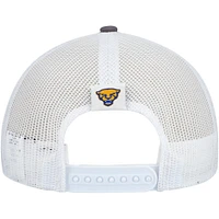 Men's Top of the World Gray/White Pitt Panthers Victory Baseline Trucker Adjustable Hat