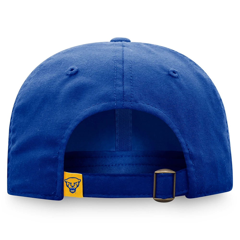 Men's Top of the World Royal Pitt Panthers Staple Adjustable Hat