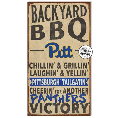 Pitt Panthers 11'' x 20'' Indoor/Outdoor BBQ Sign