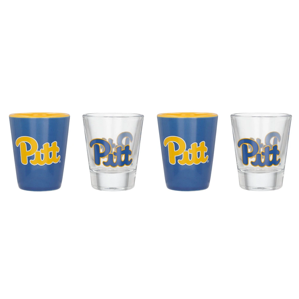 Pitt Panthers Four-Pack Shot Glass Set