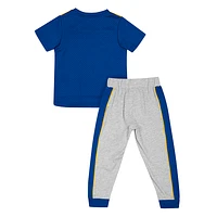 Toddler Colosseum Royal/Heather Gray Pitt Panthers Ka-Boot-It Jersey & Pants Set