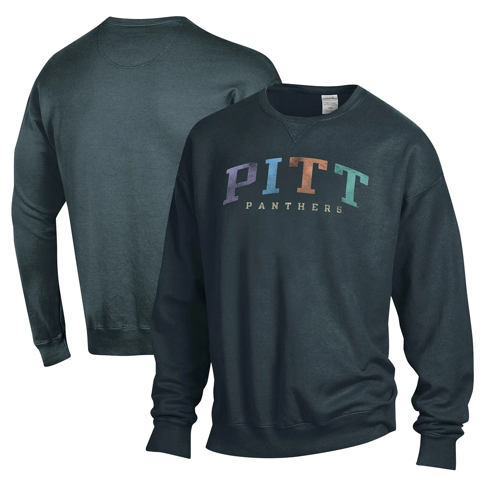 Unisex ComfortWash Gray Pitt Panthers Oversized Pullover Sweatshirt