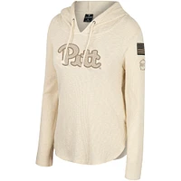 Colosseum Cream Pitt Panthers OHT Appréciation militaire Casey Raglan T-shirt à capuche manches longues pour femmes