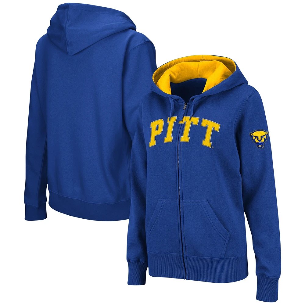 Sweat à capuche entièrement zippé Colosseum Royal Pitt Panthers pour femmes