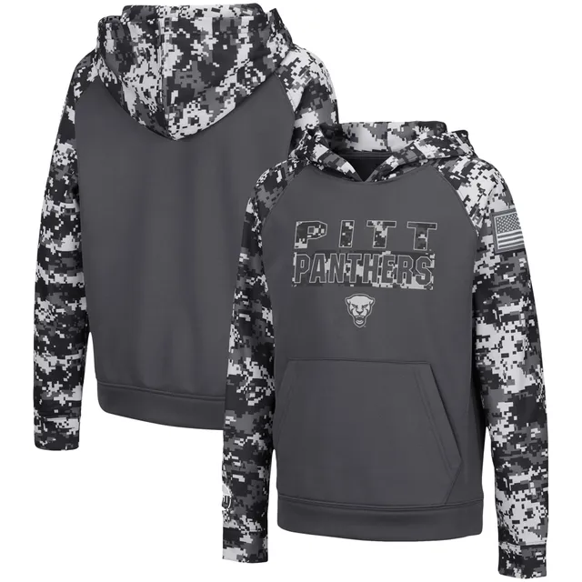 Louisville Cardinals Colosseum Youth OHT Military Appreciation Digi Camo  Raglan Pullover Hoodie - Charcoal