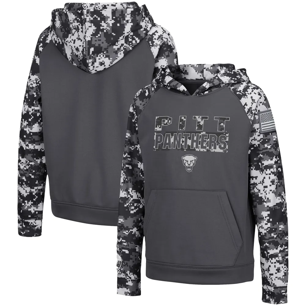 Lids Pitt Panthers Colosseum Youth OHT Military Appreciation Digital Camo  Raglan Pullover Hoodie - Charcoal