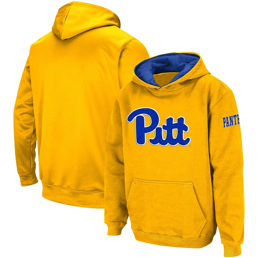 Sweat à capuche avec grand logo Colosseum Gold Pitt Panthers pour jeunes