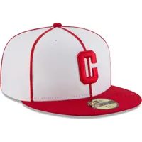 Men's New Era White/Red Pittsburgh Crawfords Cooperstown Collection Turn Back The Clock 59FIFTY Fitted Hat