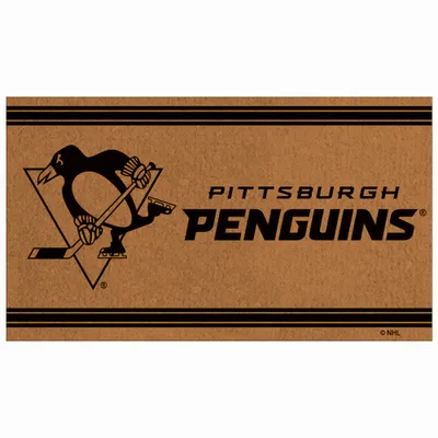 Pittsburgh Penguins 30'' x 18'' Logo Turf Mat - Brown