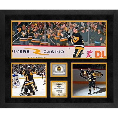 Evgeni Malkin Pittsburgh Penguins Framed 20" x 24" 500th NHL Goal Three-Photograph Collage with Game-Used Ice from 500th Goal Game - Limited Edition of 250