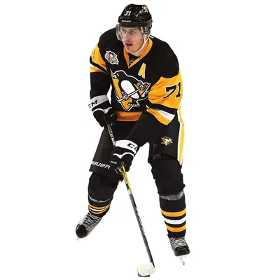 Men's Fanatics Branded Evgeni Malkin Black Pittsburgh Penguins Team Authentic Stack Name & Number T-Shirt