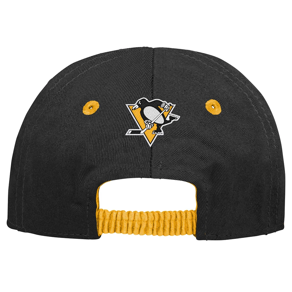 Casquette souple et souple My First Tail Sweep des Penguins de Pittsburgh pour bébé noire