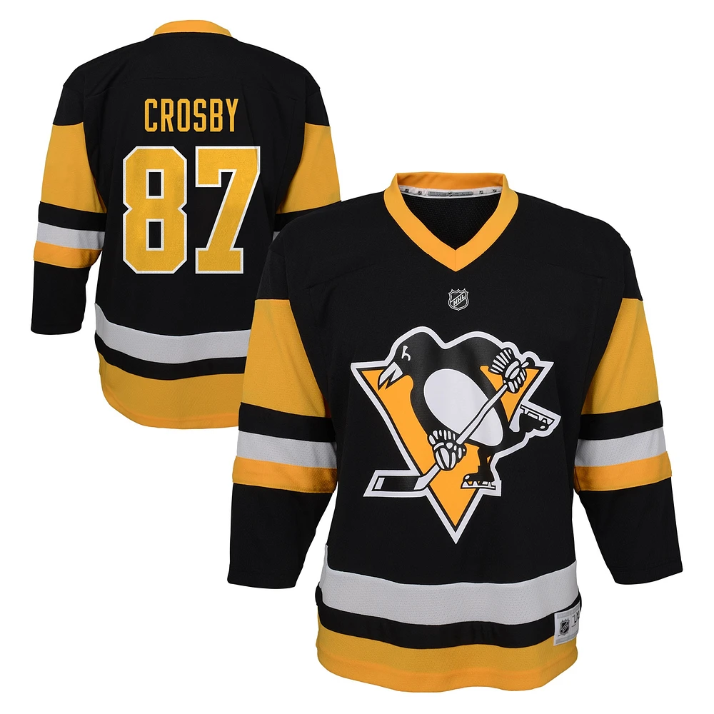 Enfant Sidney Crosby Noir Pittsburgh Penguins Replica Player Jersey