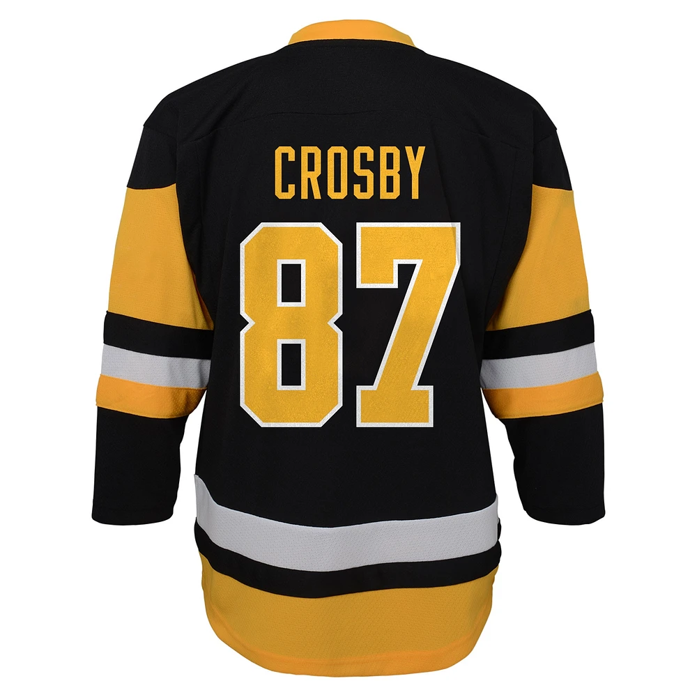 Enfant Sidney Crosby Noir Pittsburgh Penguins Replica Player Jersey