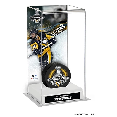Kris Letang Pittsburgh Penguins 2016 Stanley Cup Champions Logo Deluxe Puck Case