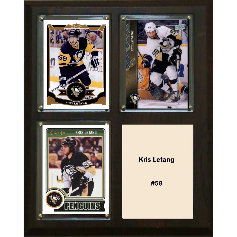 Kris Letang Signed Framed Pittsburgh Penguins Black Adidas Authentic Jersey