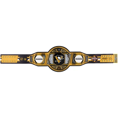 Ceinture de titre WWE Legacy autographiée par Kris Letang des Penguins de Pittsburgh avec inscription « 3X SC Champ