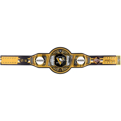 Ceinture WWE Legacy autographiée par Kris Letang des Penguins de Pittsburgh avec inscription « 3X SC Champ » - Édition limitée à 5 exemplaires