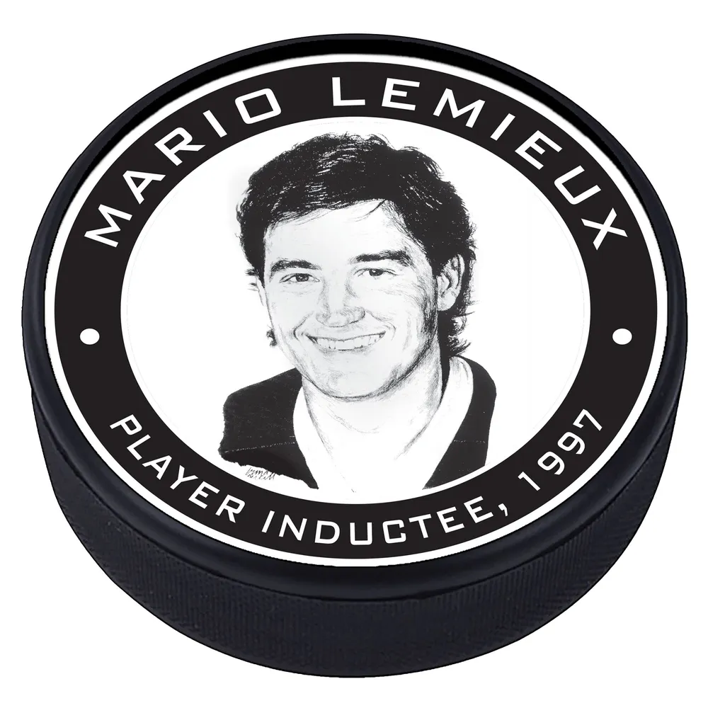 Mario Lemieux Pittsburgh Penguins - Rondelle de hockey texturée Legends Line