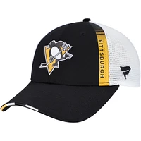 Men's Fanatics  Black Pittsburgh Penguins Authentic Pro Draft Adjustable Trucker Hat