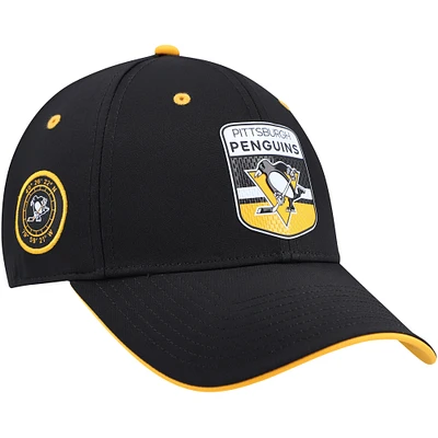 Men's Fanatics  Black Pittsburgh Penguins Authentic Pro Draft Stretch-Fit Hat