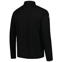 Veste polaire à quart de zip authentique Fanatics Pittsburgh Penguins noire pour homme