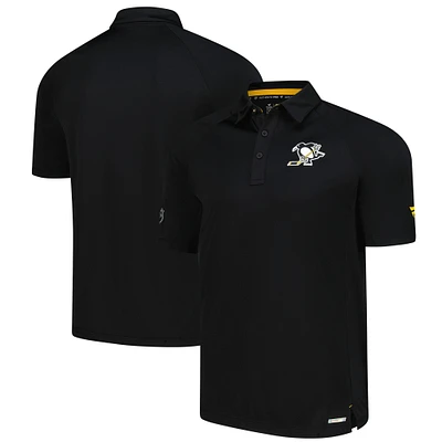 Polo authentique Pro noir Fanatics pour homme des Penguins de Pittsburgh