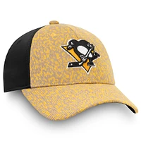 Casquette Fan Weave Flex Fit dorée/noire pour homme des Penguins de Pittsburgh Fanatics