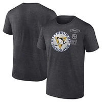 Men's Fanatics  Heather Charcoal Pittsburgh Penguins Origin T-Shirt