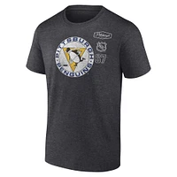 Men's Fanatics  Heather Charcoal Pittsburgh Penguins Origin T-Shirt