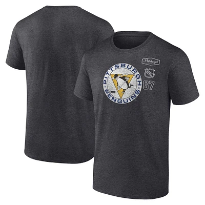 Men's Fanatics  Heather Charcoal Pittsburgh Penguins Origin T-Shirt